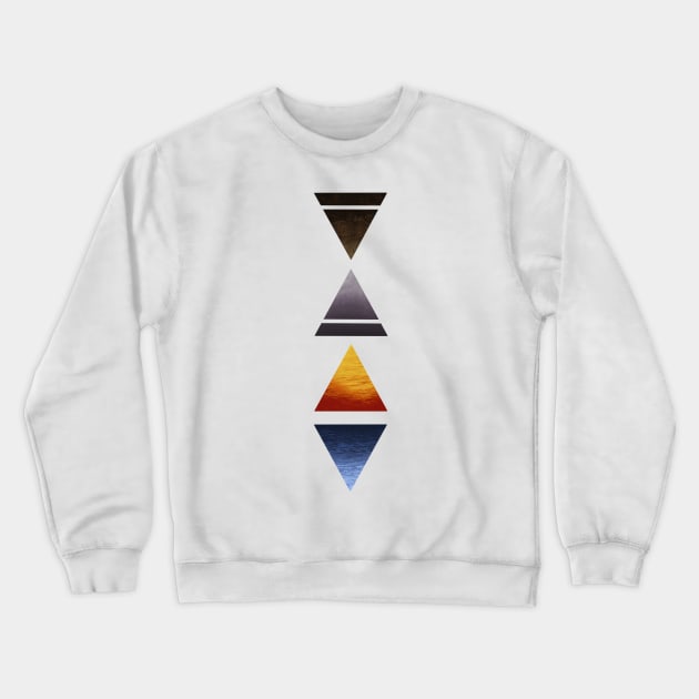 Earth, Wind, Fire, Water 4 Elements Crewneck Sweatshirt by DrawAHrt